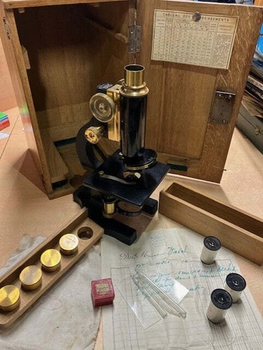 Microscope nachet paris avec - microscope,
