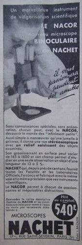Publicité 1934 nacor - 1934, le